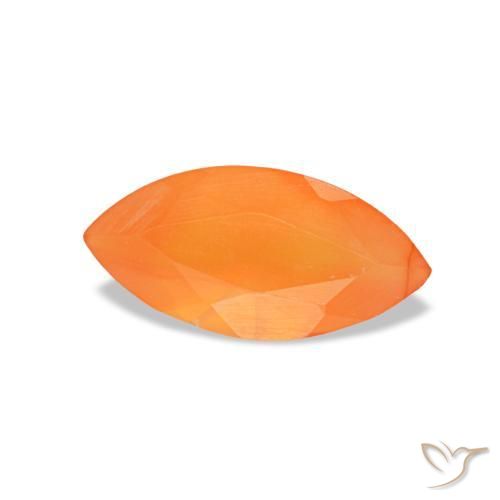Cornaline orange naturelle marquise, 0,46 ct, transparent