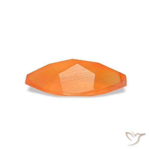 Cornaline orange naturelle marquise, 0,46 ct, transparent