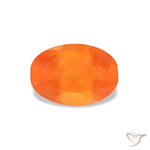 Cornaline orange de 0,37 ct, ovale, transparent