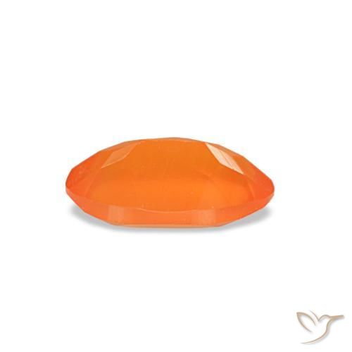 Cornaline orange naturelle coupe ovale, 0,33 ct, transparent