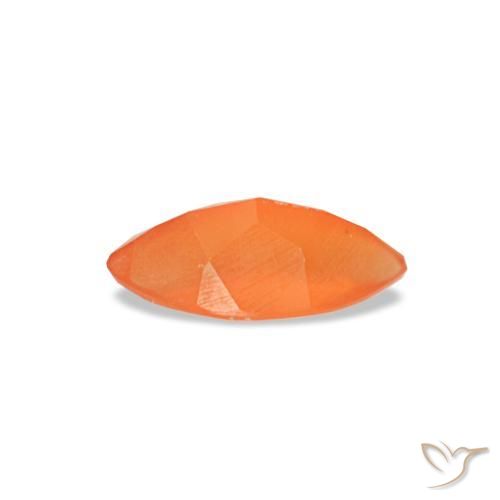 Cornaline orange naturelle marquise, 0,14 ct, transparent