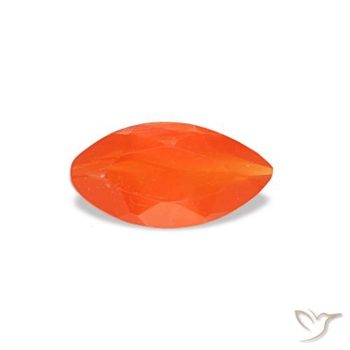 Cornaline orange naturelle marquise, 0,22 ct, transparent