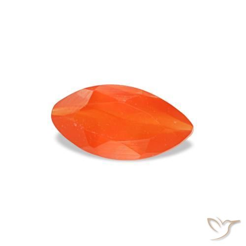 Cornaline orange naturelle marquise, 0,22 ct, transparent