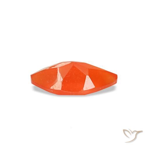 Cornaline orange naturelle marquise, 0,22 ct, transparent