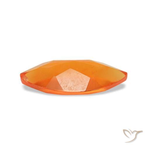 Cornaline orange naturelle marquise, 0,39 ct, transparent