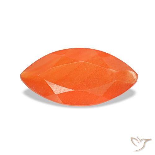 Cornaline orange de 0,36 ct, marquise, transparent