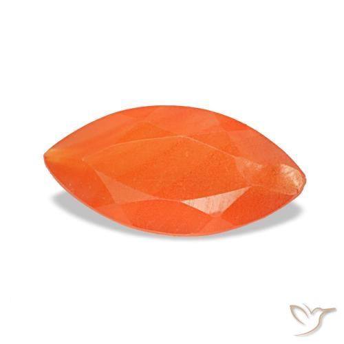 Cornaline orange naturelle marquise, 0,36 ct, transparent