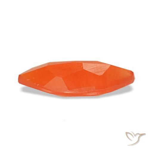 Cornaline orange naturelle marquise, 0,36 ct, transparent