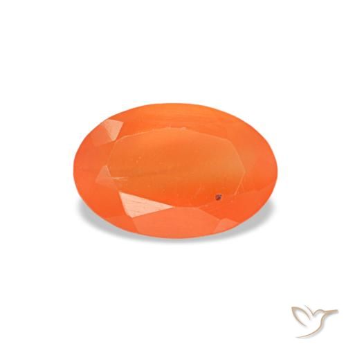 Cornaline orange de 0,38 ct, ovale, transparent