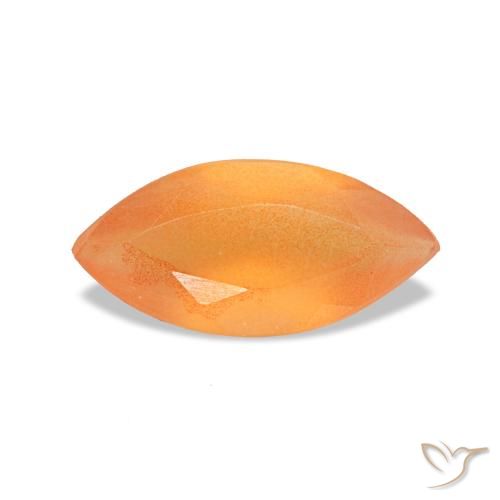 Cornaline orange naturelle marquise, 0,44 ct, transparent