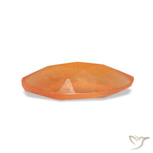 Cornaline orange naturelle marquise, 0,44 ct, transparent