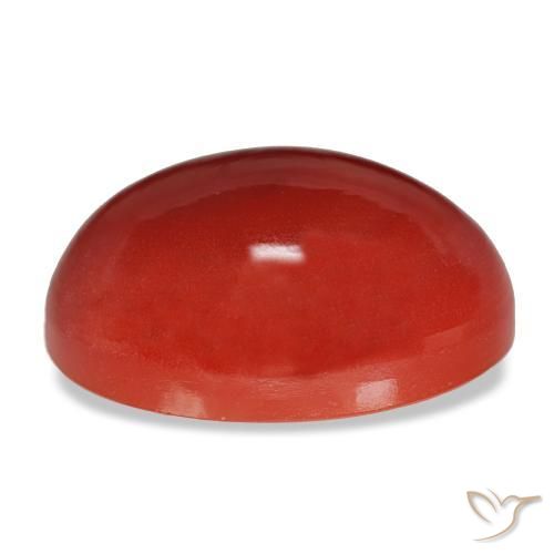 Cornaline rouge naturelle coupe ovale, 13,90 ct, opaque