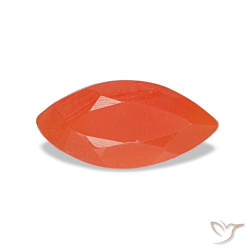 Cornaline rouge de 0,48 ct, marquise, translucide