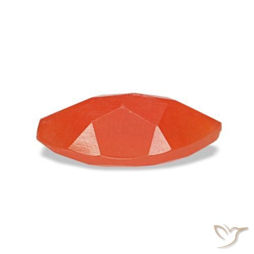Cornaline rouge naturelle marquise, 0,48 ct, translucide