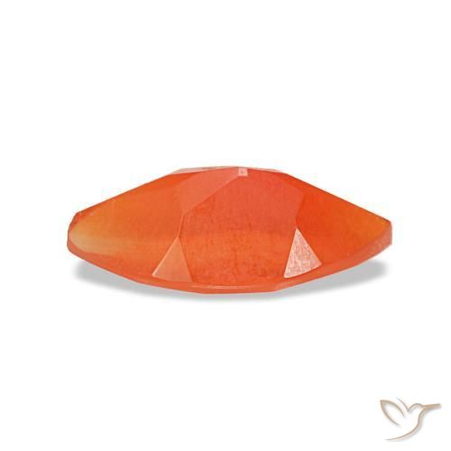 Cornaline rouge naturelle marquise, 0,39 ct, transparent