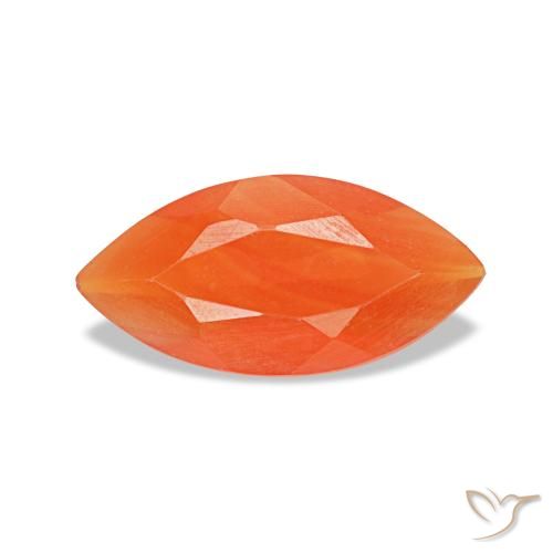 Cornaline orange naturelle marquise, 0,32 ct, transparent