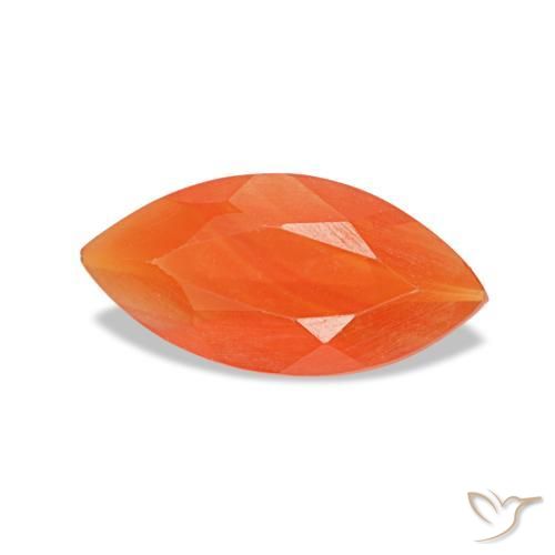 Cornaline orange naturelle marquise, 0,32 ct, transparent