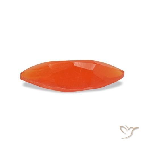 Cornaline orange naturelle marquise, 0,32 ct, transparent