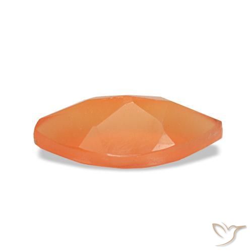 Cornaline orange naturelle marquise, 0,50 ct, transparent