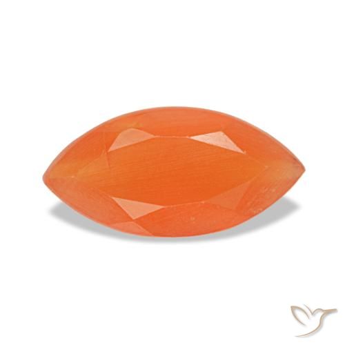 Cornaline orange naturelle marquise, 0,44 ct, transparent