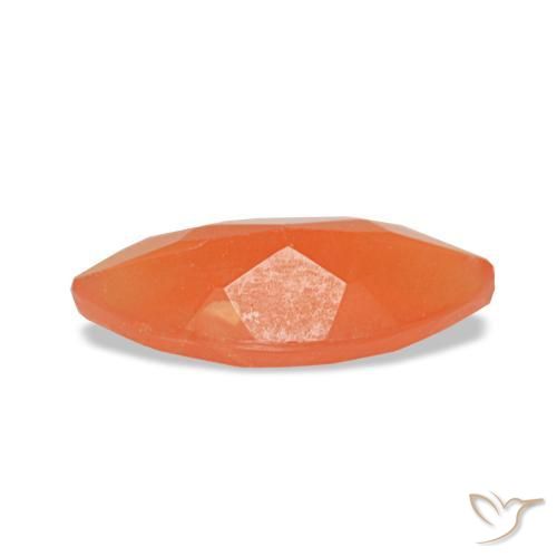 Cornaline orange naturelle marquise, 0,44 ct, transparent