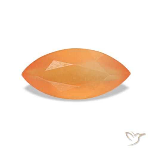 Cornaline orange de 0,35 ct, marquise, transparent