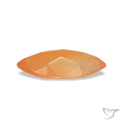 Cornaline orange naturelle marquise, 0,35 ct, transparent