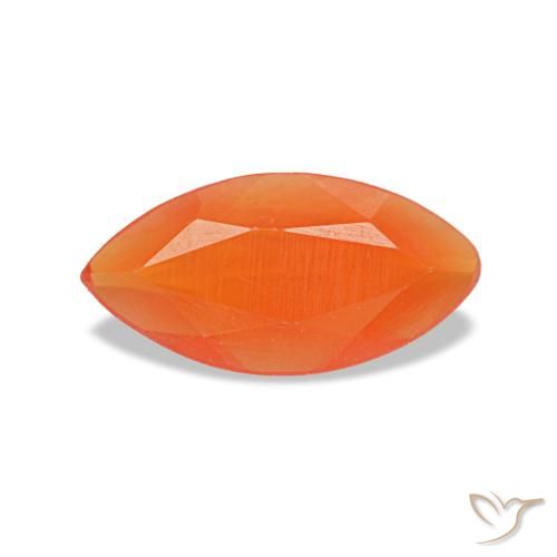 Cornaline orange de 0,28 ct, marquise, transparent