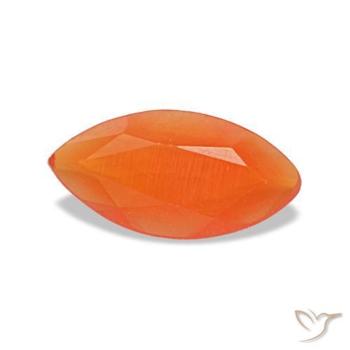 Cornaline orange naturelle marquise, 0,28 ct, transparent