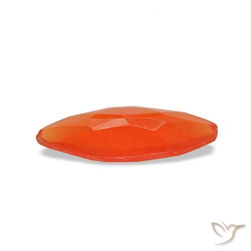Cornaline orange naturelle marquise, 0,28 ct, transparent