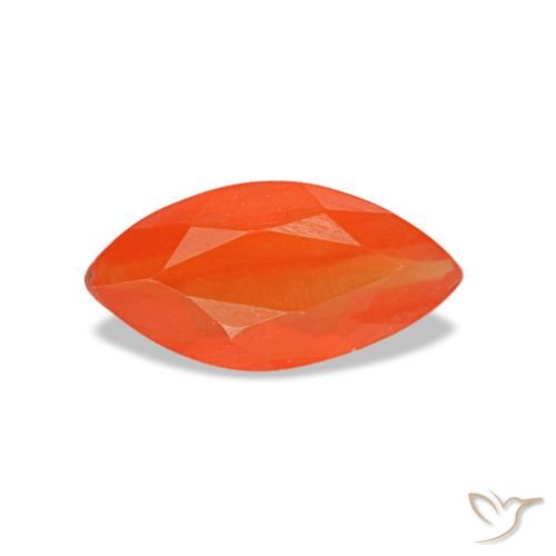 Cornaline rouge de 0,44 ct, marquise, transparent
