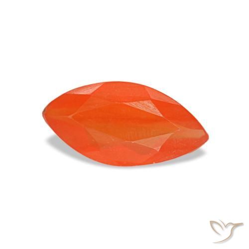 Cornaline rouge naturelle marquise, 0,44 ct, transparent