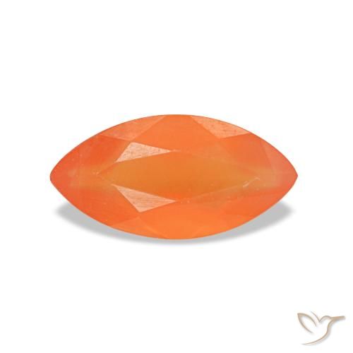 Cornaline orange de 0,36 ct, marquise, transparent