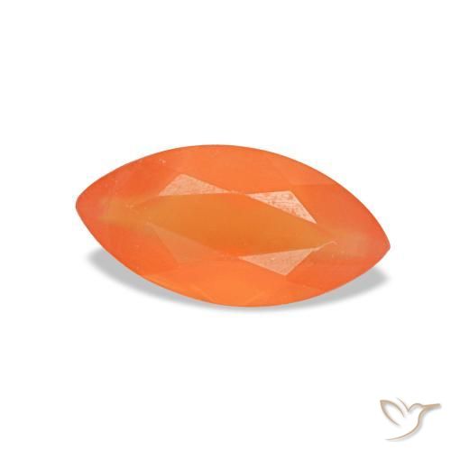 Cornaline orange naturelle marquise, 0,36 ct, transparent
