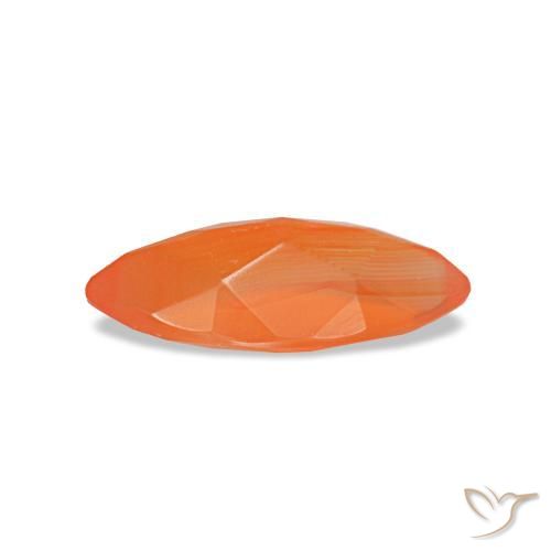Cornaline orange naturelle marquise, 0,36 ct, transparent