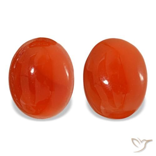 Achetez naturel 5,41ct rouge cornaline gems, coupe ovale, en provenance inde chez gemselect. en stock, livraison internationale!