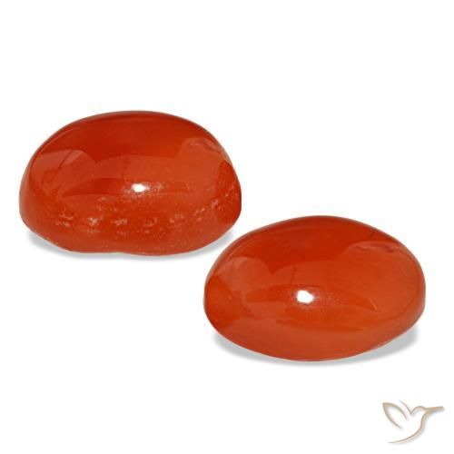 Achetez naturel 5,41ct rouge cornaline gems, coupe ovale, en provenance inde chez gemselect. en stock, livraison internationale!