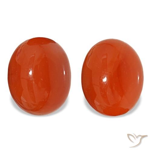 Achetez naturel 5,73ct rouge cornaline gems, coupe ovale, en provenance inde chez gemselect. en stock, livraison internationale!