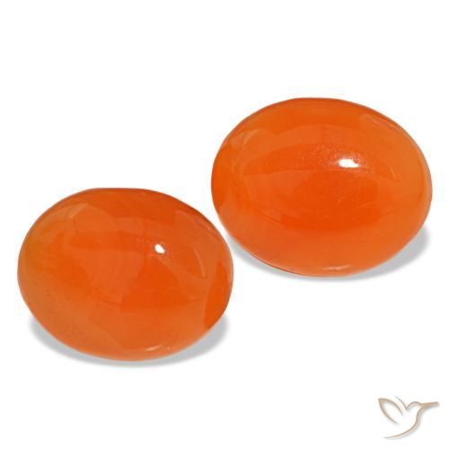 Achetez naturel 4,41ct orange cornaline gems, coupe ovale, en provenance inde chez gemselect. en stock, livraison internationale!