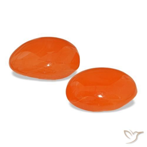Achetez naturel 4,41ct orange cornaline gems, coupe ovale, en provenance inde chez gemselect. en stock, livraison internationale!