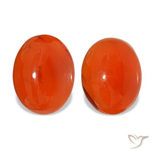 Achetez naturel 3,96ct orange cornaline gems, coupe ovale, en provenance inde chez gemselect. en stock, livraison internationale!