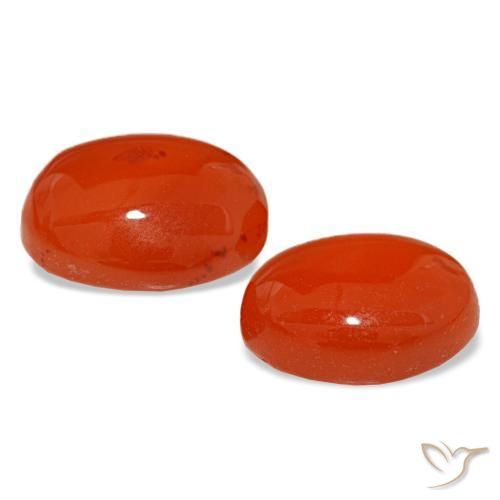 Achetez naturel 3,96ct orange cornaline gems, coupe ovale, en provenance inde chez gemselect. en stock, livraison internationale!
