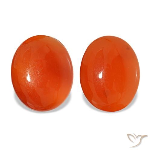 Achetez naturel 4,90ct orange cornaline gems, coupe ovale, en provenance inde chez gemselect. en stock, livraison internationale!