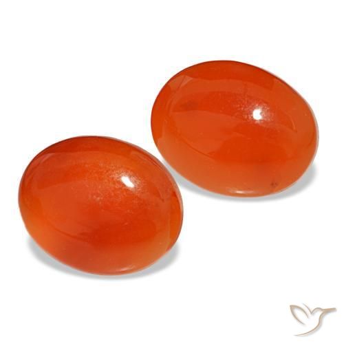 Achetez naturel 4,90ct orange cornaline gems, coupe ovale, en provenance inde chez gemselect. en stock, livraison internationale!