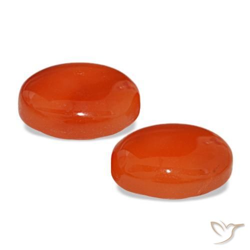 Achetez naturel 4,90ct orange cornaline gems, coupe ovale, en provenance inde chez gemselect. en stock, livraison internationale!