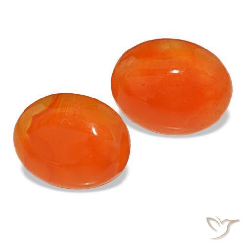 Achetez naturel 4,23ct orange cornaline gems, coupe ovale, en provenance inde chez gemselect. en stock, livraison internationale!
