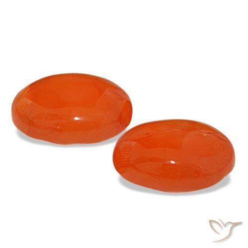 Achetez naturel 4,23ct orange cornaline gems, coupe ovale, en provenance inde chez gemselect. en stock, livraison internationale!