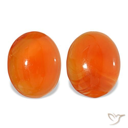 Achetez naturel 5,67ct orange cornaline gems, coupe ovale, en provenance inde chez gemselect. en stock, livraison internationale!