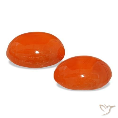 Achetez naturel 5,67ct orange cornaline gems, coupe ovale, en provenance inde chez gemselect. en stock, livraison internationale!