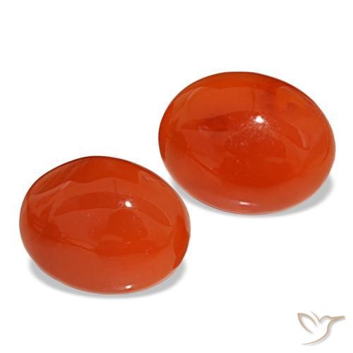 Achetez naturel 4,56ct orange cornaline gems, coupe ovale, en provenance inde chez gemselect. en stock, livraison internationale!